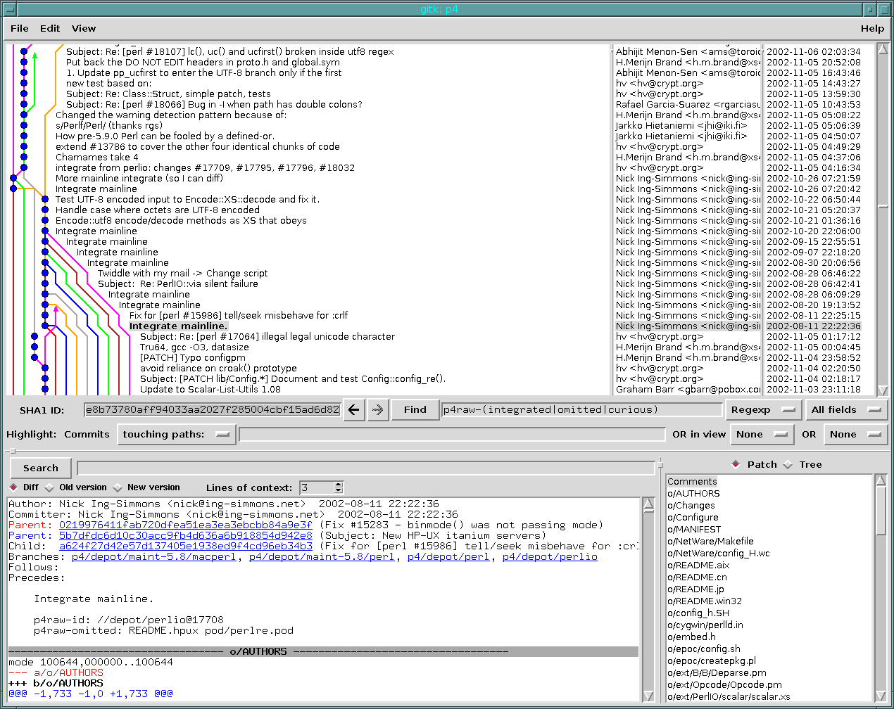 Perforce seemed to be happy with this merge.  But why did the integration records not mention some mergable changes?